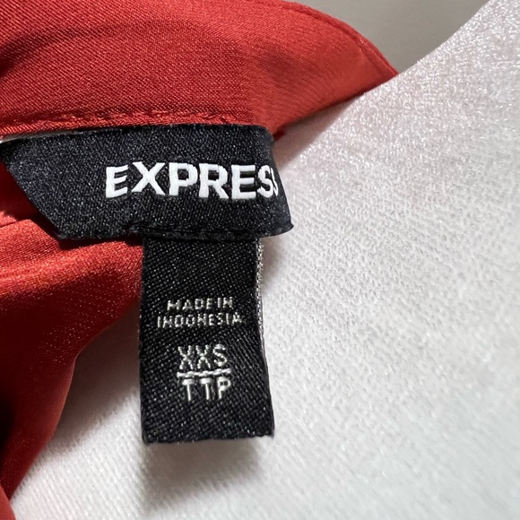 Express Choker Neck Gramercy Tee, orange rust, XXS - Picture 3 of 4